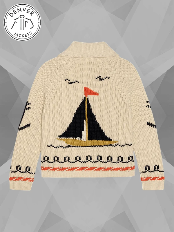 Sailboat Lodge cardigan Beige