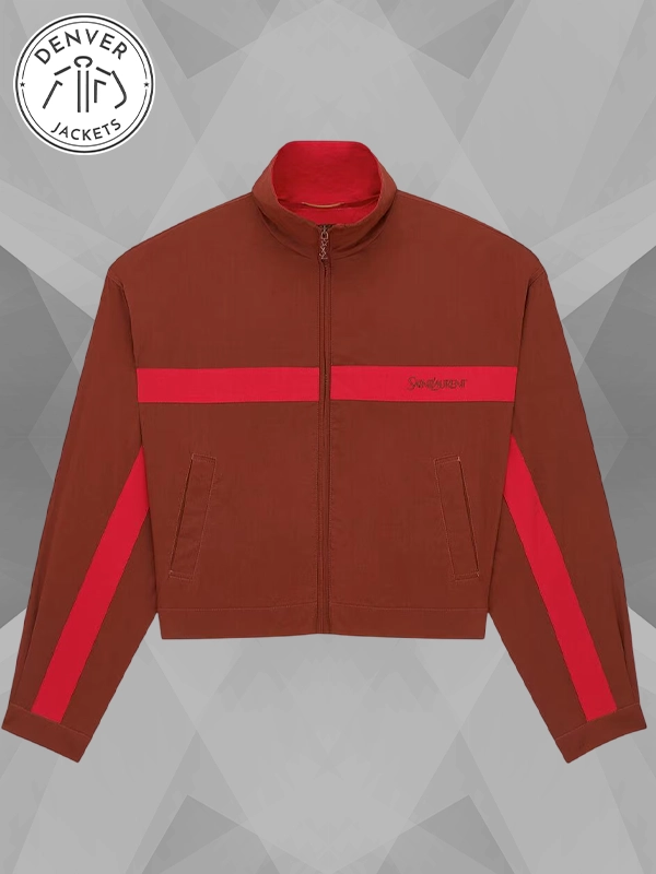 Saint Laurent Brown Stand-Collar Jacket