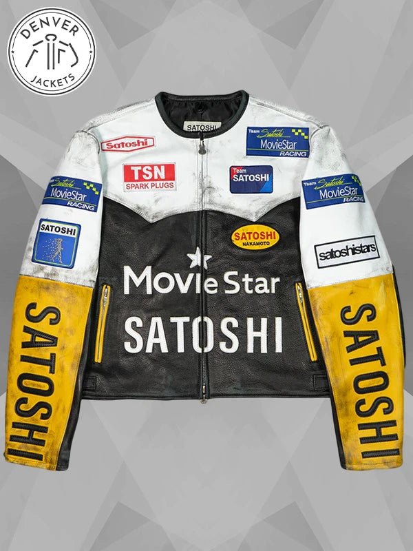 Satoshi Nakamoto Movie Star Leather Jacket