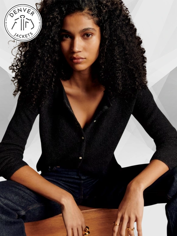 Sezane Gaspard Cardigan Black