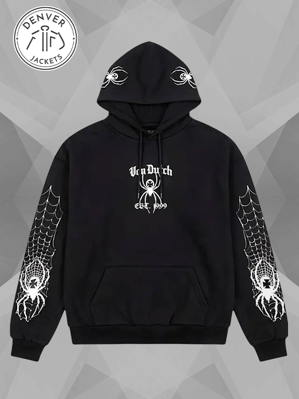 Spider Crest Hoodie Black