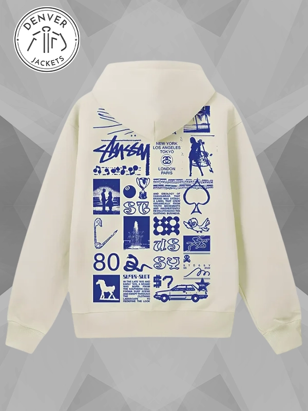 Stussy Sara Zip Hoodie White