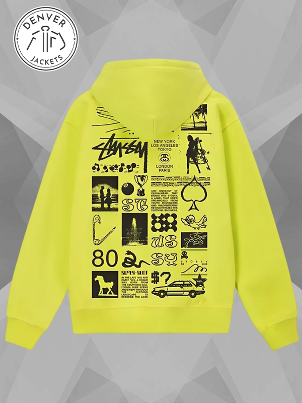 Stussy Sara Zip Yellow Hoodie