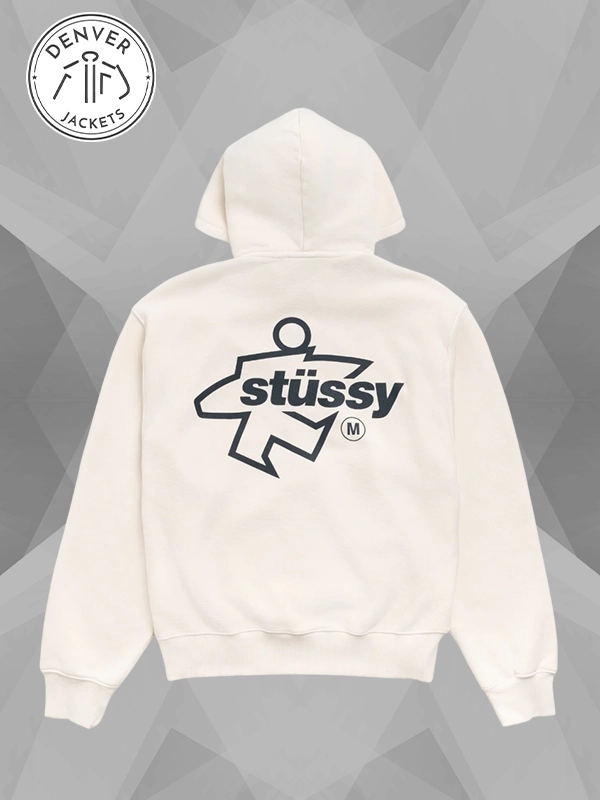 Stussy Surf Size Zip Hoodie Beige
