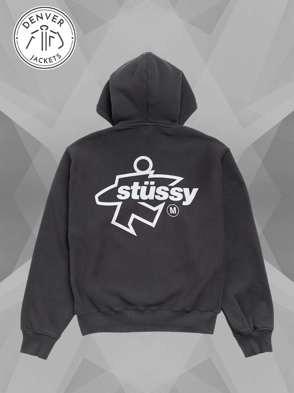 Stussy Surf Size Zip Hoodie Black