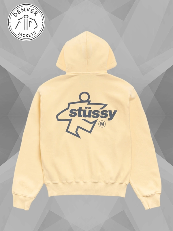 Stussy Surf Size Zip Hoodie Yellow