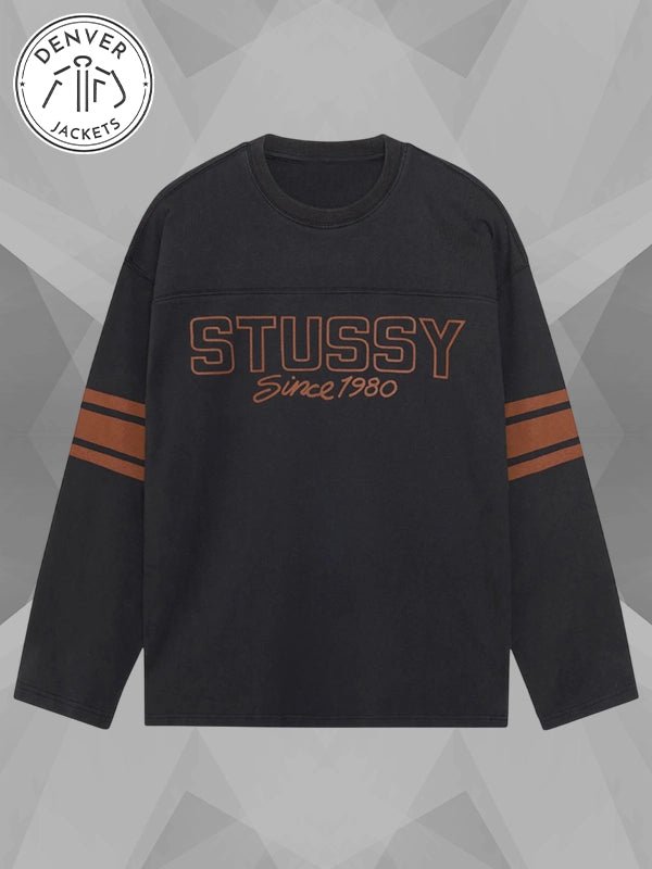 Stussy Football Crew Sweatshirt Black