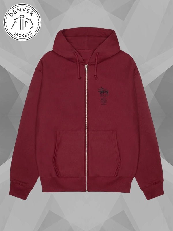 Stussy Swim Out Zip Hoodie Red