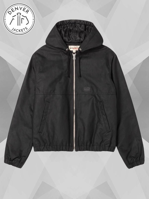 Stussy Waxed Cotton Work Jacket Black