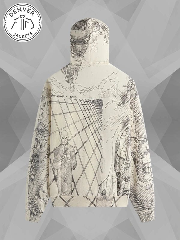 Superman Kith Sketch Nelson White Hoodie