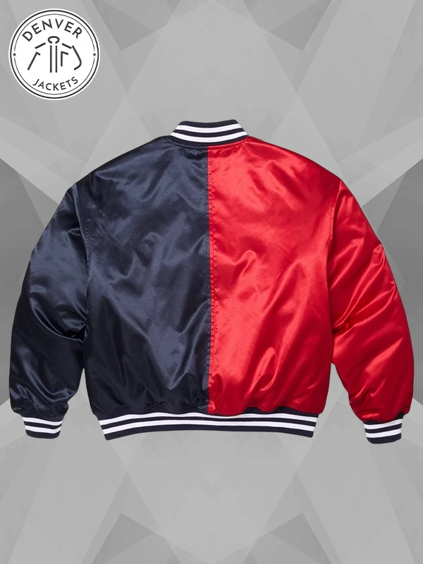 Supreme Champion Satin Varsity Red and Blue Jacket