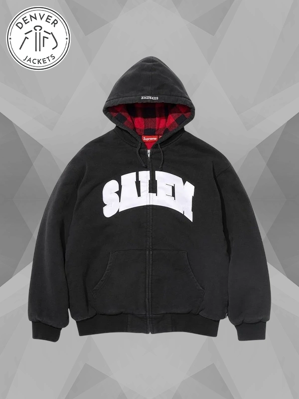 Supreme Salem Zip Up Hooded Sweatshirt Black