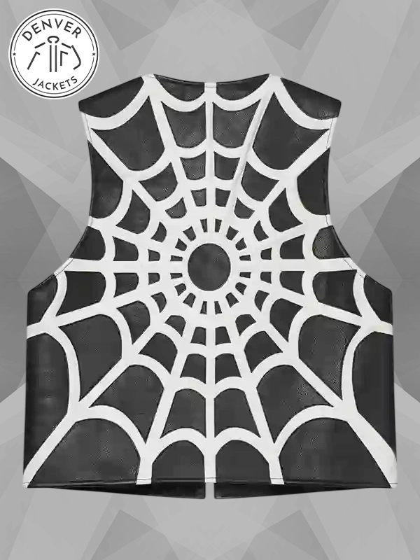 Supreme x Vanson Leathers Spider Web Vest Black