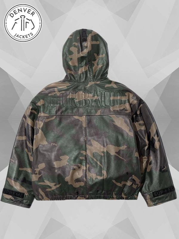 Supreme Marith Fran ois Girbaud Hooded Camo Leather Bomber Jacket