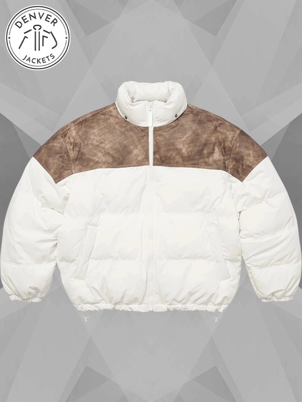 Supreme Puffer Jacket Leather Yoke