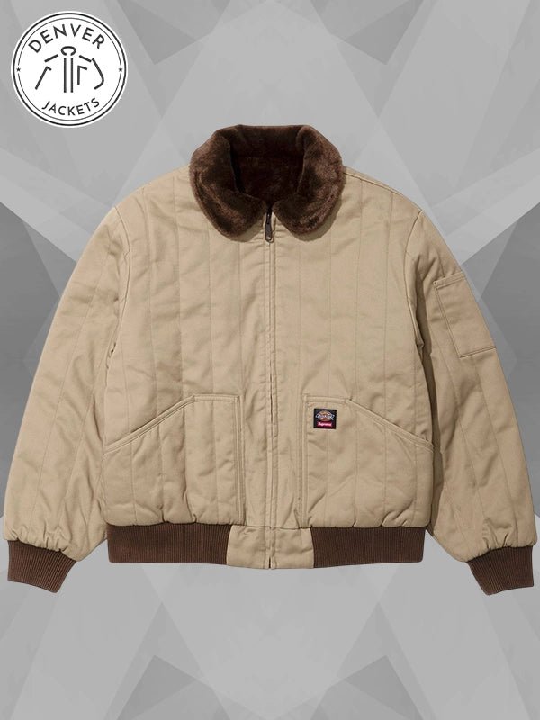 Supreme x Dickies Reversible Quilted Faux Fur Work Jacket Brown