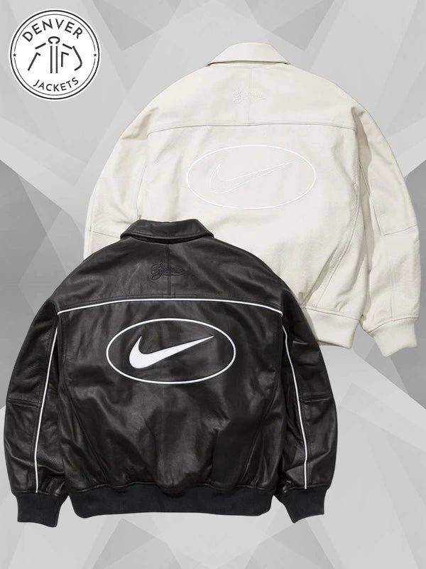 Supreme x Nike Leather Varsity Jacket