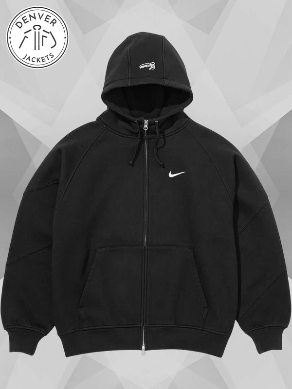 Supreme x Nike Zip Up Hooded Sweatshirt Black