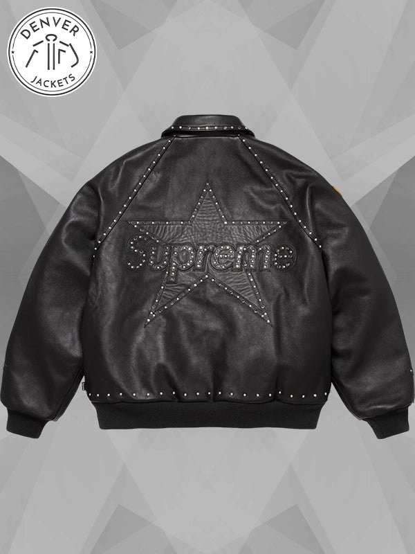 Supreme x Vanson Leathers B B Simon Leather Jacket Black