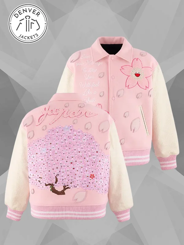 Takashi Murakami Japan Mononoke Sakura Varsity Jacket