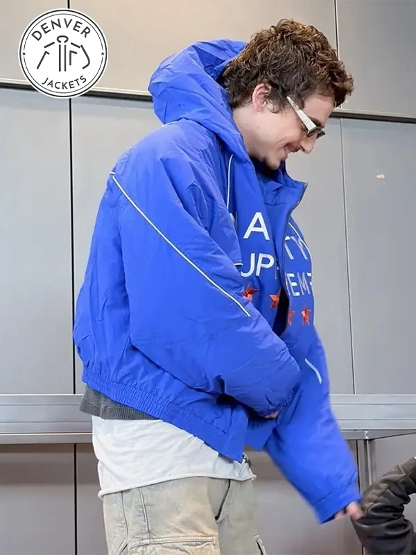 Timothee Chalamet Blue Marty Supreme Japan Jacket