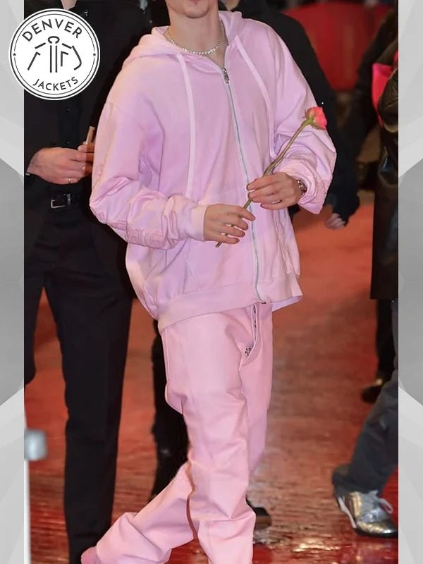 Timothee Chalamet Chrome Hearts Pink Hoodie