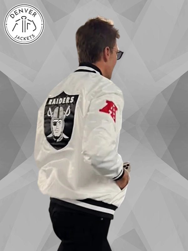 Tom Brady Las Vegas Raiders Bomber Jacket White
