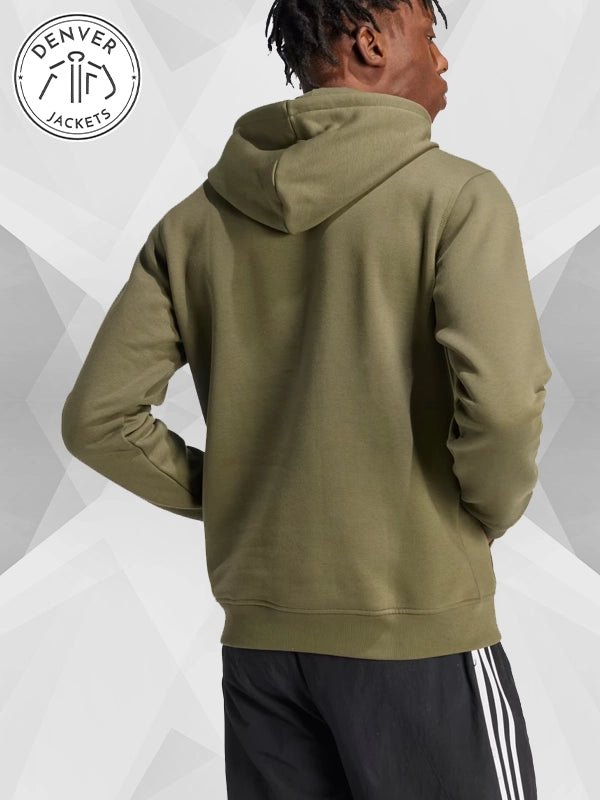 Trefoil Essentials Hoodie Olive Strata