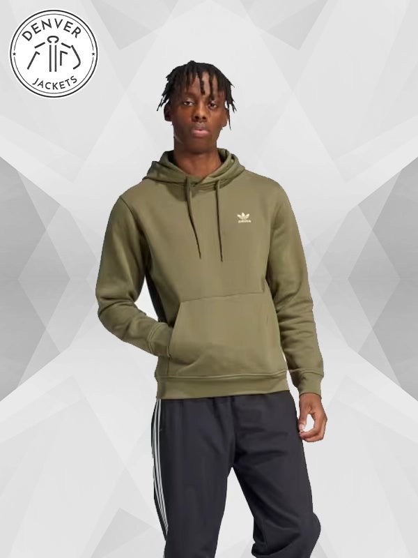 Trefoil Essentials Olive Strata Hoodie