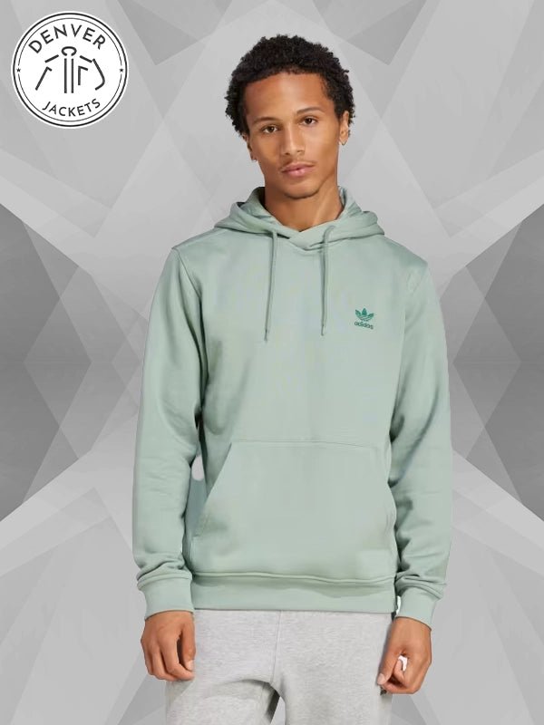 Trefoil Essentials Silver Green Hoodie