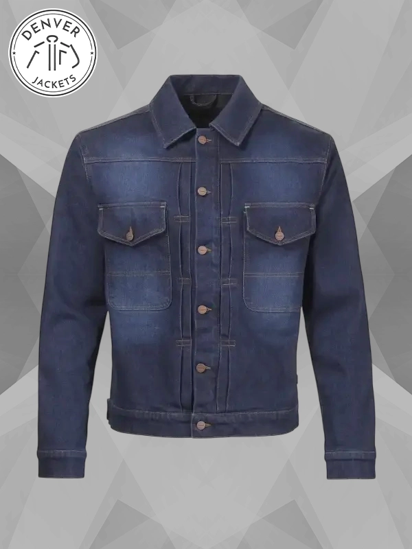 Triumph Jax Denim Riding Jacket Blue