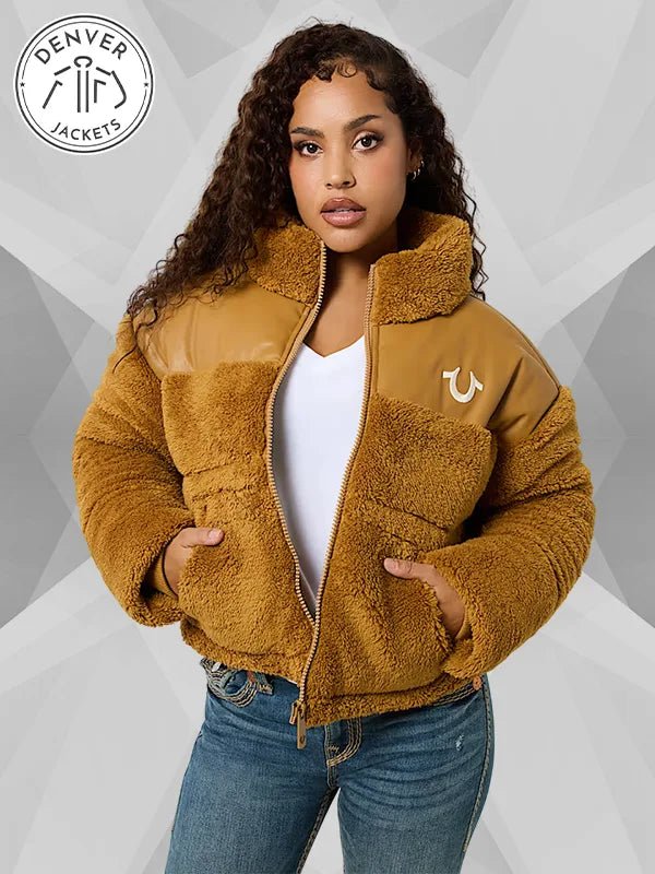 True Religion Embroidered Sherpa Jacket