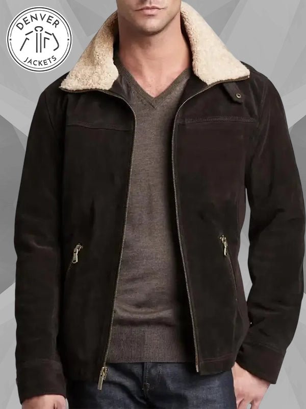 UGG Belfast Suede Brown Bomber Jacket