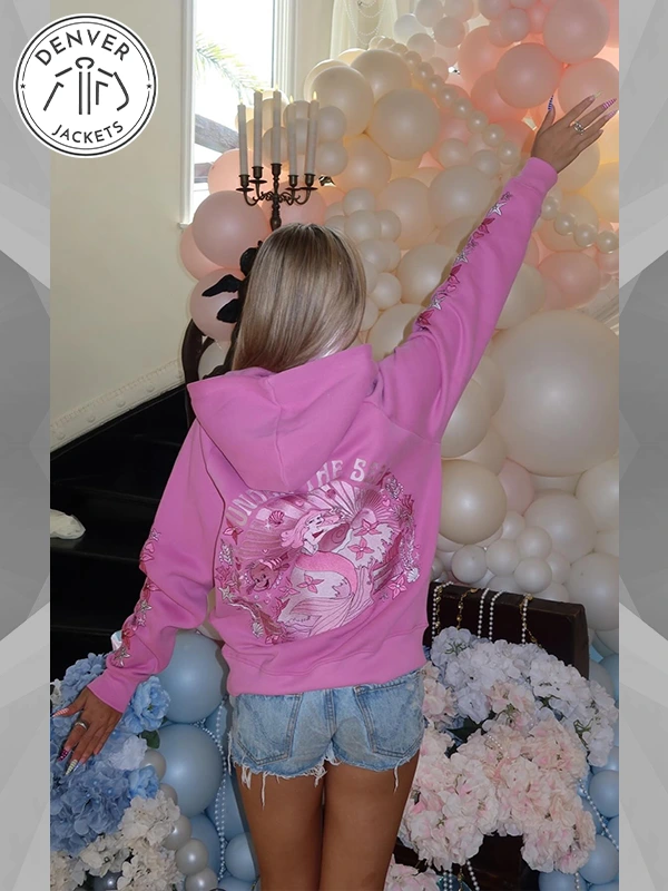 Under The Sea Relaxed Pink Hoodie PPP