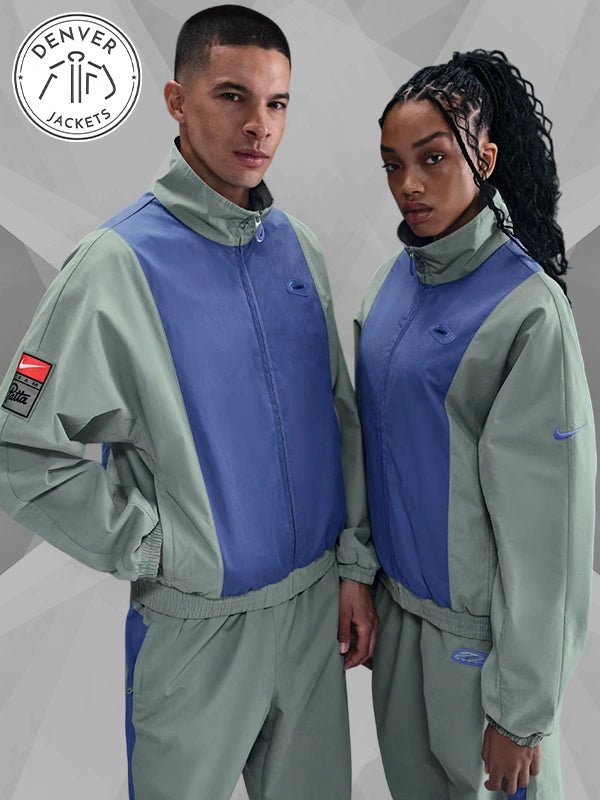Unisex Nike x Patta Track Jacket Grey Blue