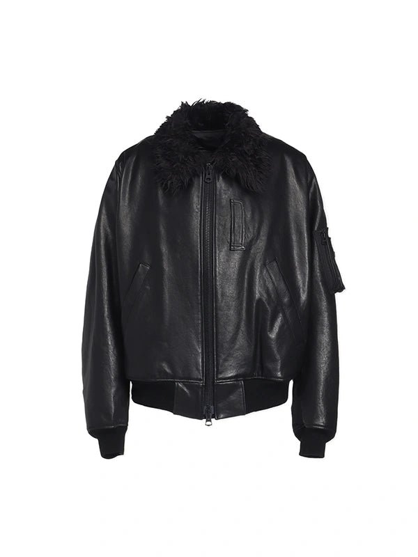 VEGETABLETANNEDLAMBLEATHERB 15FLIGHTJACKET