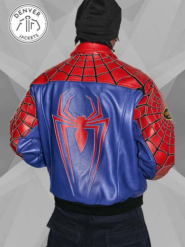 Vanson Leathers x Supreme Spiderman Jacket Red and Blue