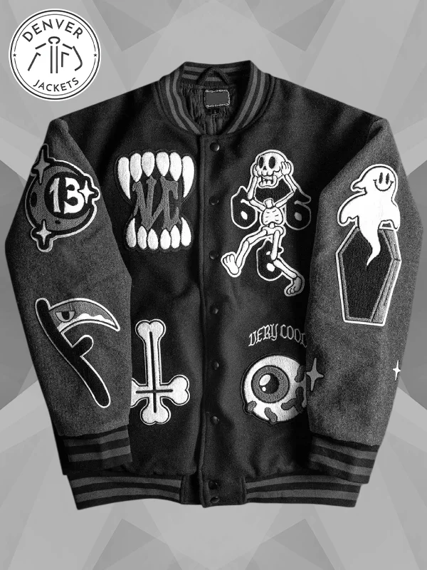 Very Cool Play Cruel Varsity Jacket Black