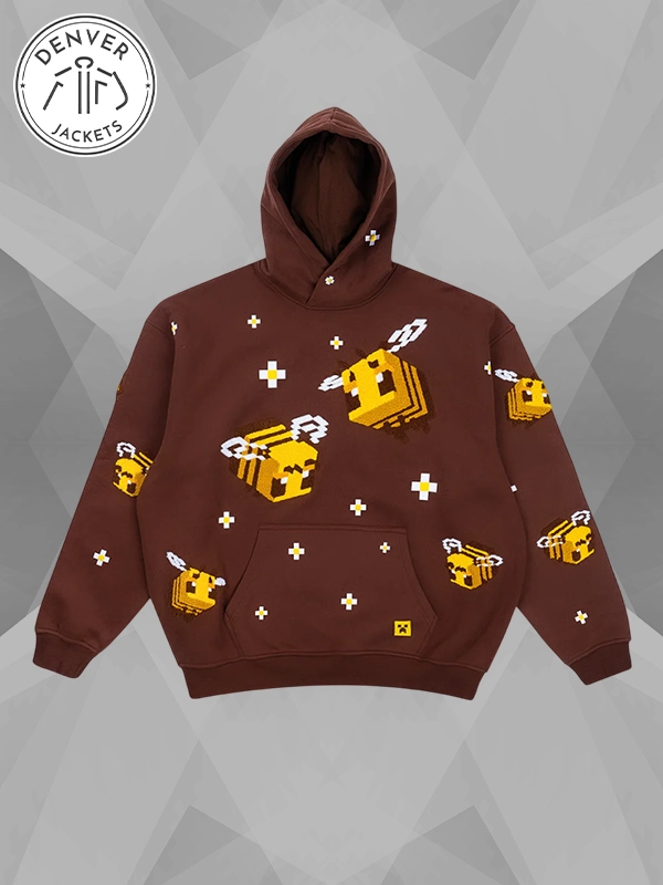 Very Cool x Minecraft Bee Hoodie Brown
