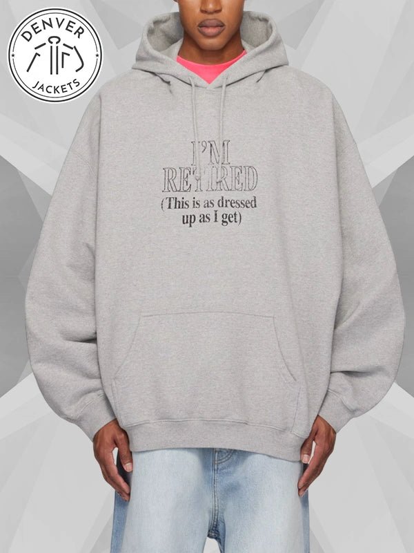 Vetements I m Retired Hoodie Grey