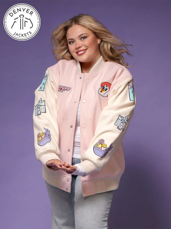 Women cakeworthy the powerpuff girls varsity jacket