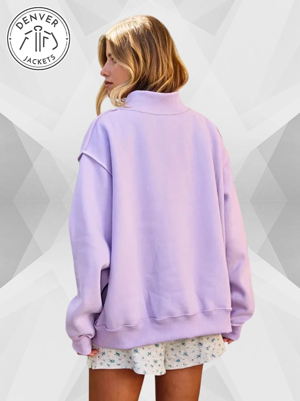 Women jesus mock neck sweatshirt