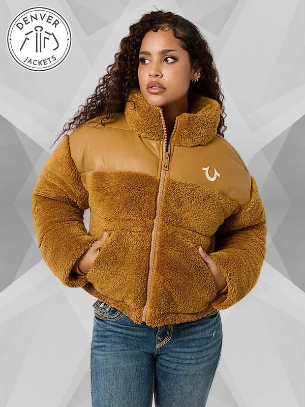 Women s Embroidered Sherpa Jacket True Religion