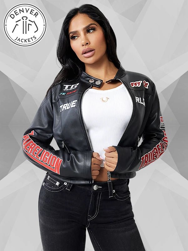 Women s True Religion Moto Faux Leather Jacket