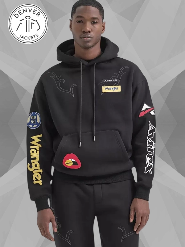 Wrangler x Avirex Black Hoodie