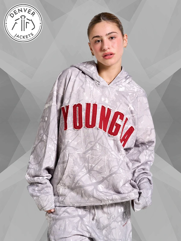 Youngla Camo Hoodie Grey