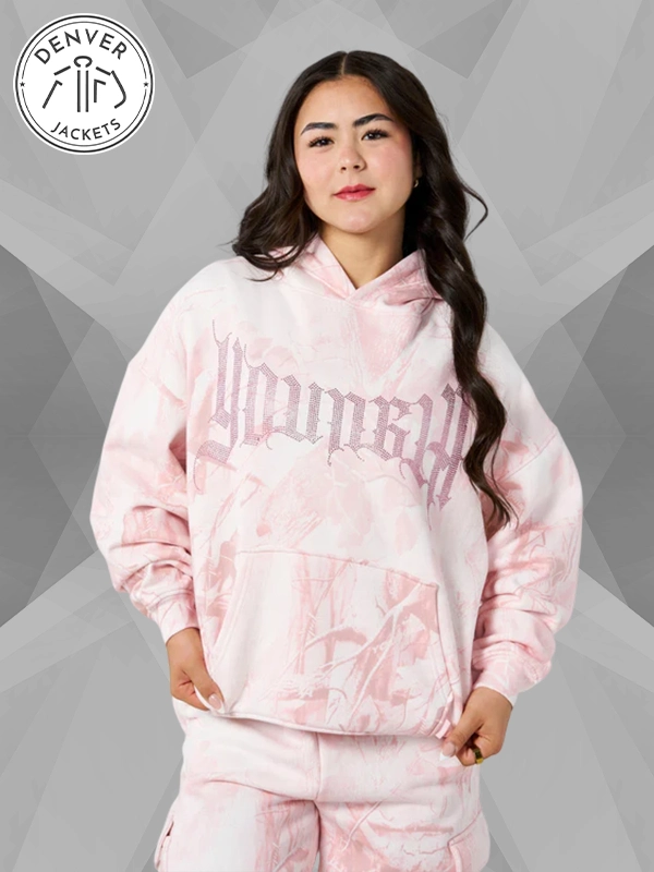 Youngla Camo Hoodie Pink