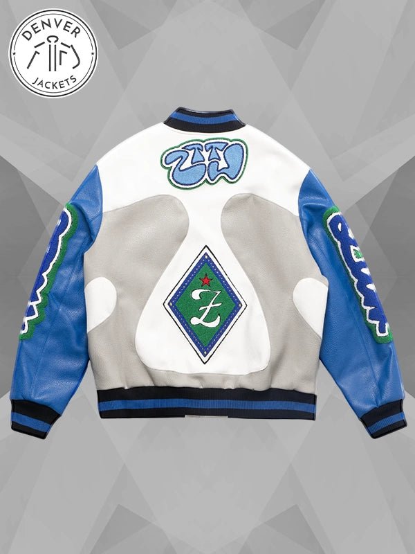 ZTTW Leather Varsity Jacket