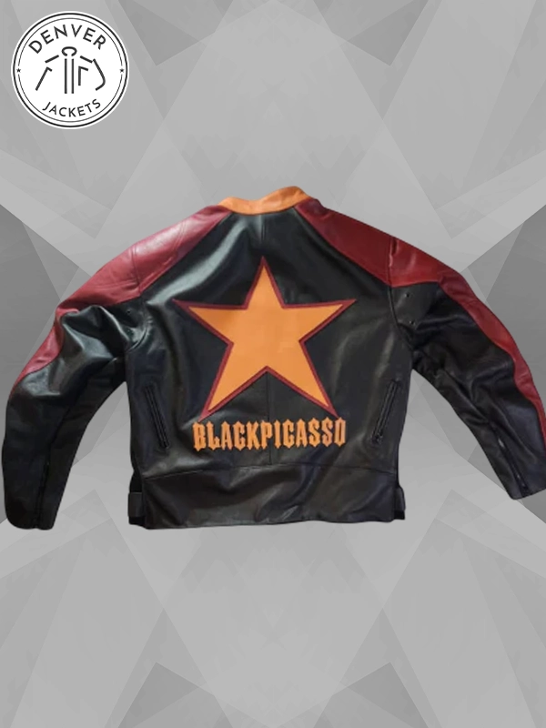 black picasso x vanson leathers jacket
