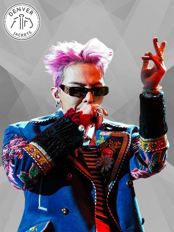 jiyong G Dragon Head In The Clouds Gucci Coat Blue